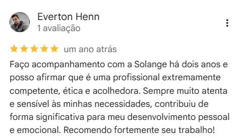 Print da avaliação de Everton Henn no Google